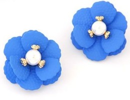 Blue Pearl Stud Earrings